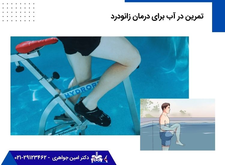 تمرین در آب برای درمان زانودرد