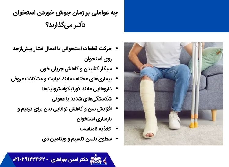 عوامل مؤثر بر زمان جوش خوردن استخوان