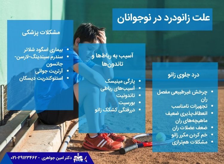 علت زانودرد در نوجوانی