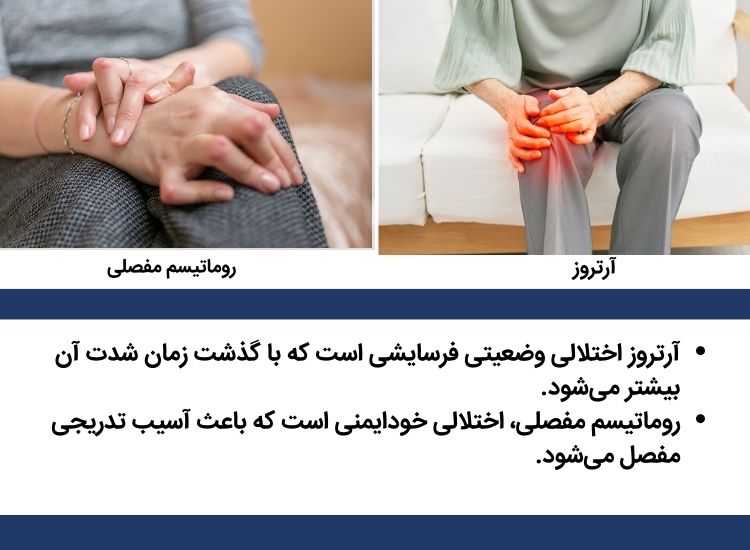 آرتروز در مقابل روماتیسم مفصلی