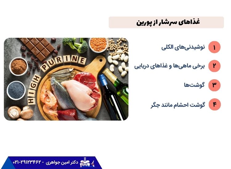 غذاهای سرشار از پورین
